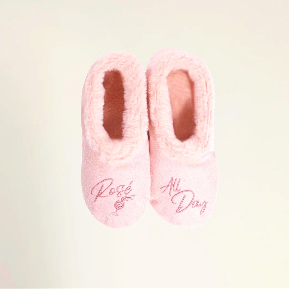 Slippers, Rosé All Day, Small 5/6 Pink Footsies